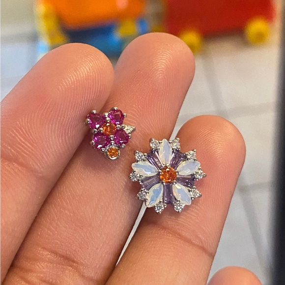 S925 unique designer multi-gems open end ring - Picture 11 of 12